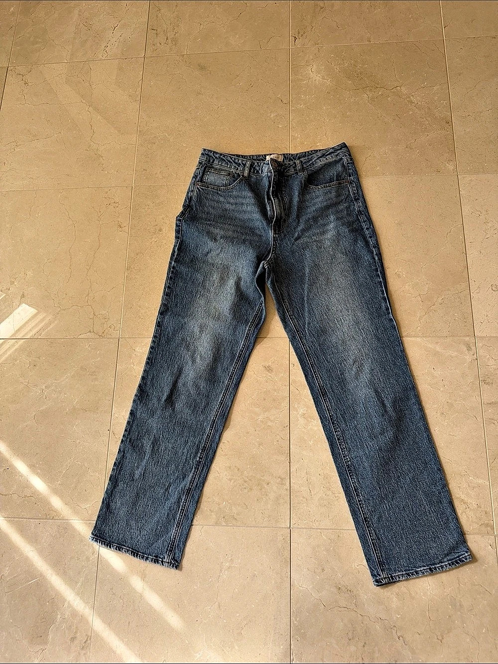 PacSun Stretch 90's Boyfriend Jeans Straight Leg Jeans Blue Waist 32
